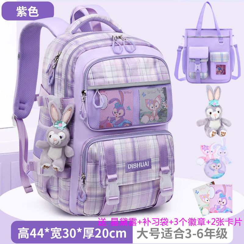 2026 new school backpack for girls, grades 1-6: ultra-lightweight, ergonomic, and spine-protecting backpack for elementary school students
