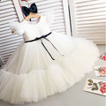 Amazon's new kids dress tutu cake skirt princess skirt female flower girl first birthday baby dress