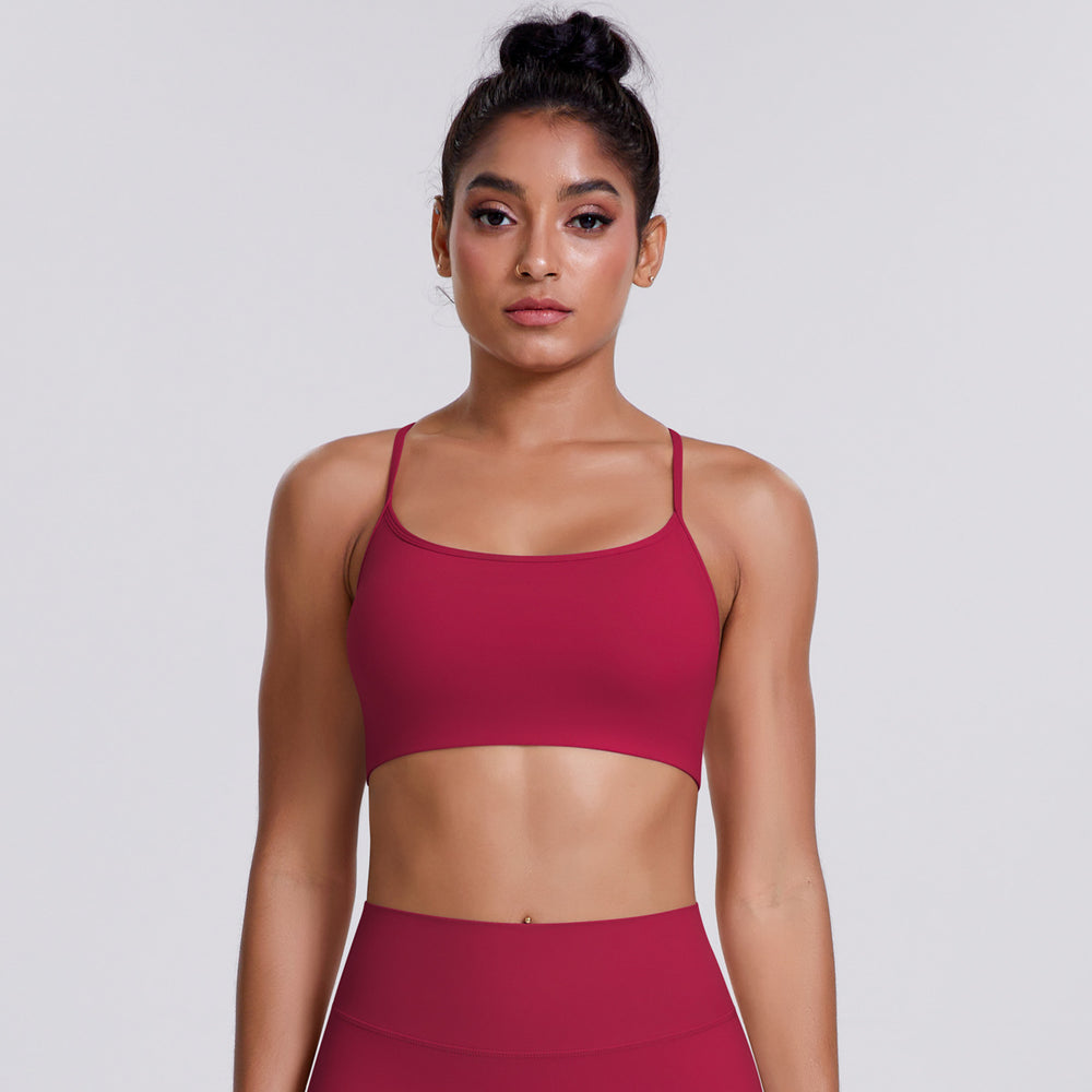 New cloud-feel yoga top: criss-cross back yoga bra tank top - breathable, quick-drying fitness sports bra for women