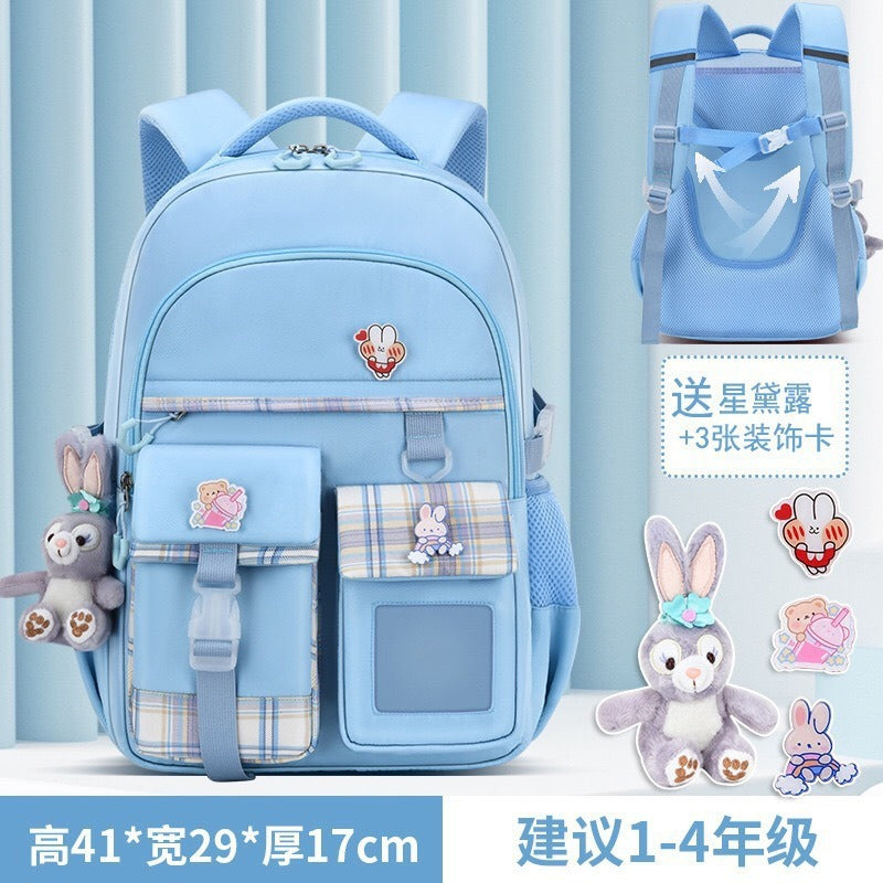 New lightweight school backpack for elementary school students - perfect for girls in grades 1-6. designed for children's spinal protection and reduced burden