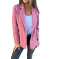 fashion cross-border coat fall and winter new arrival women's casualwoolen lapel button flap pocket pantsoutwear