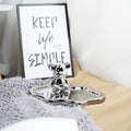 Ins electroplated silver tray popular same style photo props jewelry storage display tray cartoon bear creative ornaments