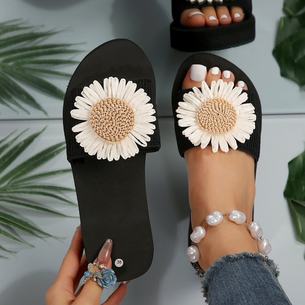 plus sizesummernew arrival home indoor and outdoor foam slippers women's platform heel sandals casual beach shoes