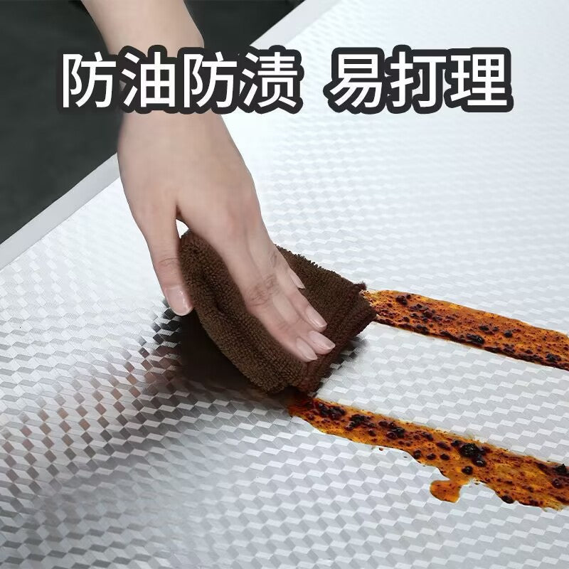 Cross-border self-adhesive kitchen oil-proof sticker waterproof and high temperature resistant stove cabinet range hood aluminum foil tinfoil moisture-proof