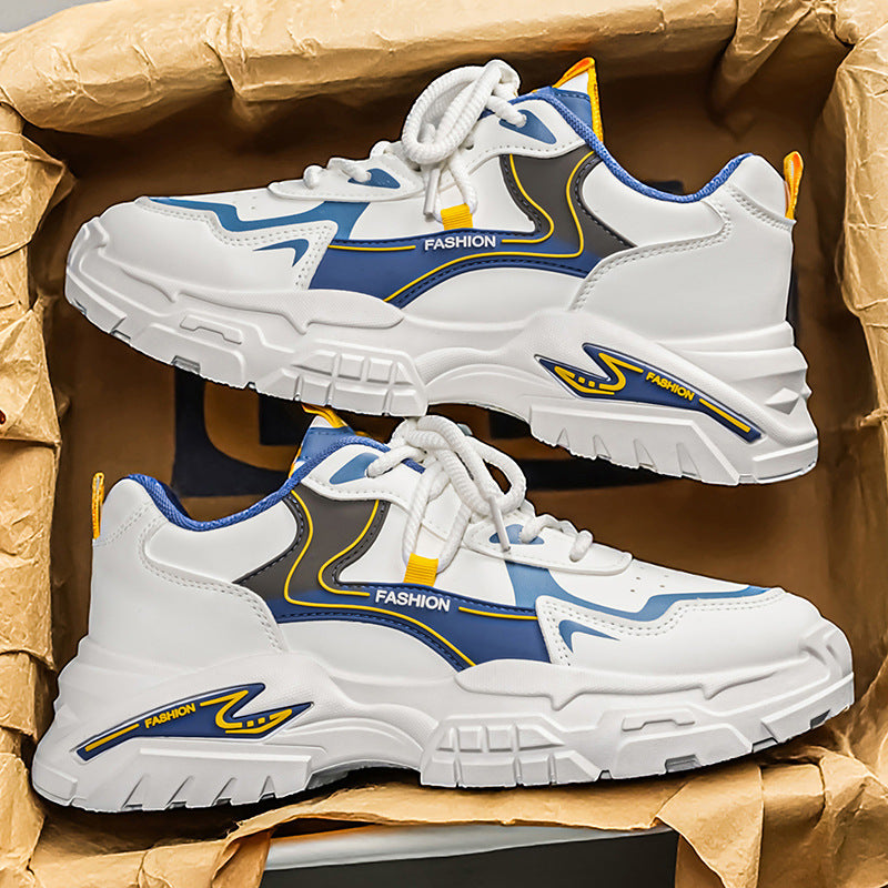 Men's sneakers: 2025 spring new arrivals - chunky sole, non-slip, casual, versatile, trendy student shoes, running shoes for men