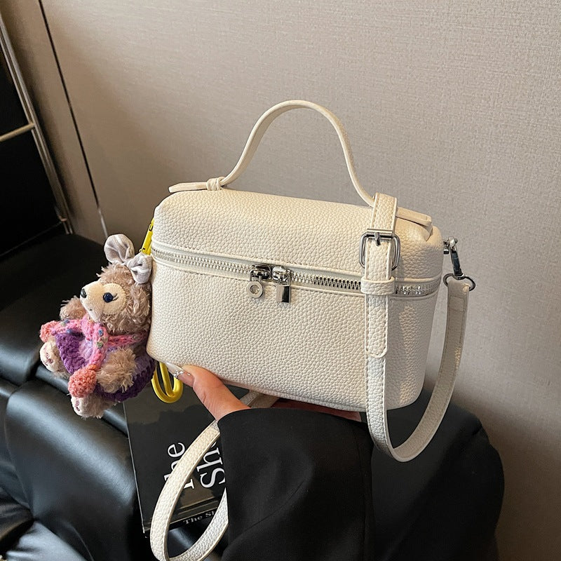 2025 summer new lunch box bag fashionable and simple women's bag commuting to work portable box bag crossbody small square bag