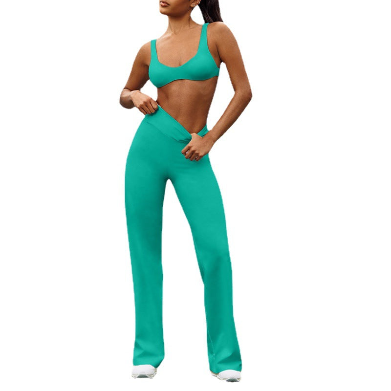 dopamine outfit nude double-sided brushed yoga clothes for women summer sports running fitness clothes suit wholesale