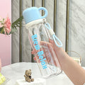 Summer new arrival: cute cartoon plastic water bottle for girls - stylish, portable, and perfect for students on the go!