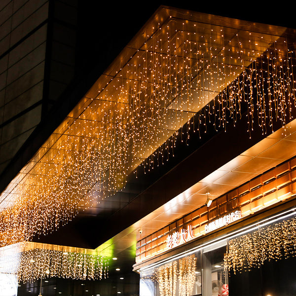 LED curtain light waterfall light string Christmas atmosphere room decoration background full of stars light 3 * 3 meters 220v