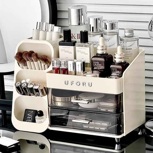 Desktop Cosmetics Storage Box Dresser Household Skin Care Product Shelf Premium Finishing Box Dust-proof Cosmetic Case