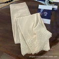 fashionsummernew arrival linen lace wide-leg pants high waistdrapedelegantcasual pants