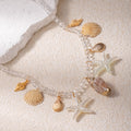 Wholesale seashell necklaces - european & american style cross-border jewelry - women's starfish beaded unique & high-end sweater necklace/collarbone chain