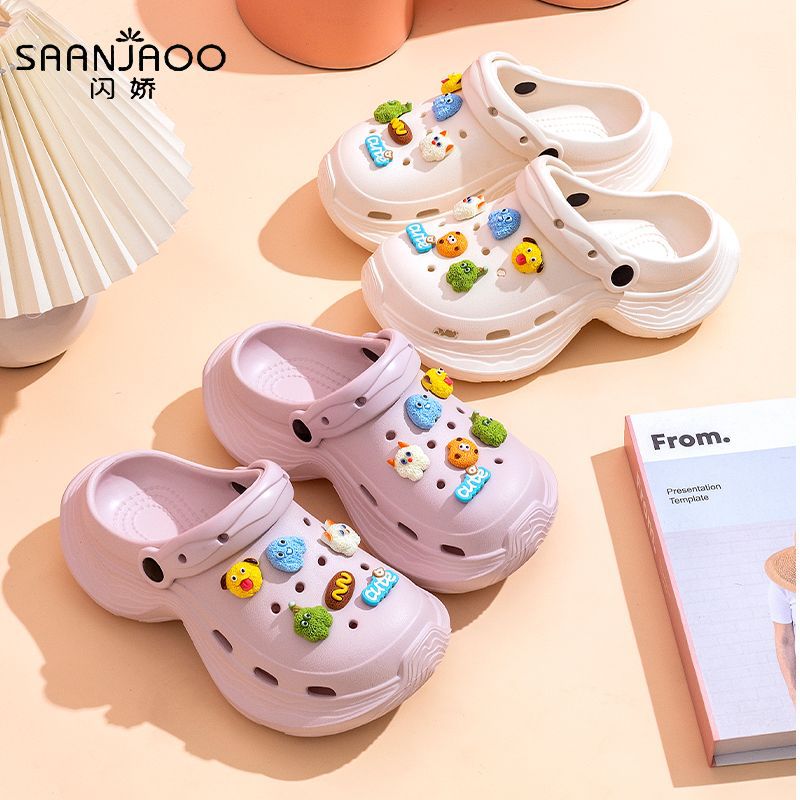 Women's clogs - 2025 summer new fashion, anti-slip, breathable, soft sole, odor-resistant, thick sole, height increasing sandals for outdoor wear