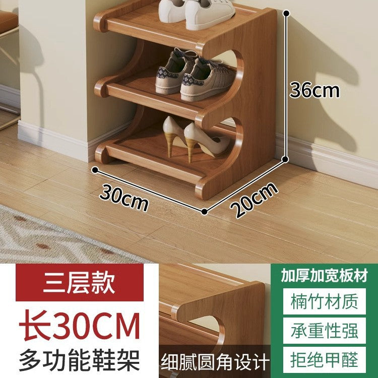 Simple shoe rack, small narrow door, household shoe cabinet, rental house, dormitory, multi-functional storage artifact, space-saving shelf