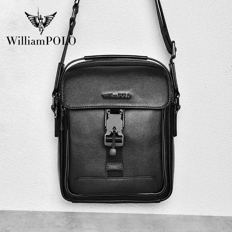 Emperor Paul genuine casual men's bag new horizontal messenger bag youth leather shoulder bag fashion small satchel