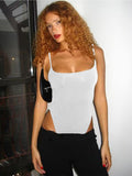 2025 european and american cross-border new fashion sexy solid color camisole dress - slim fit, low-cut, backless, hot girl style