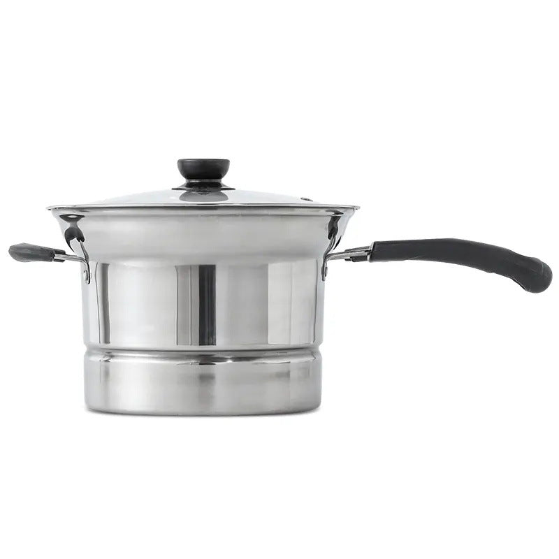 Wholesale stainless steel multifunctional noodle pot with handheld strainer, large capacity deep fryer, universal cooking pot for home use