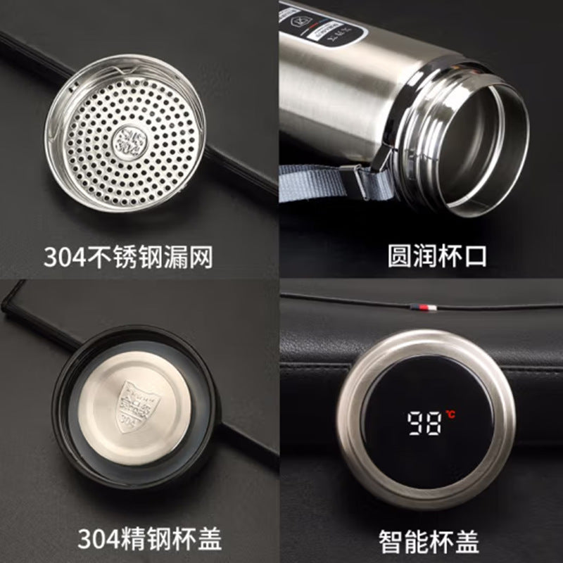 304 large capacity smart sling cup wholesale outdoor portable thermos water kettle car travel water cup engraved logo