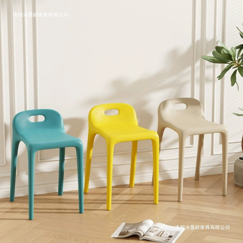 Modern minimalist home chair - restaurant spare thickened plastic chair - dining table chair stool - stackable plastic stool