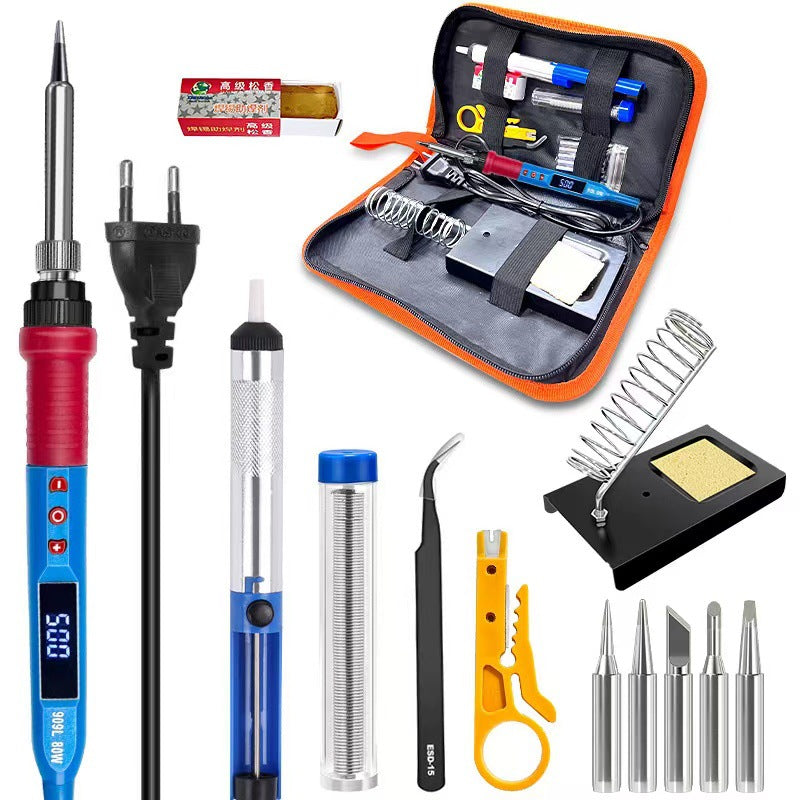 Cross-border special supply of digital display electric soldering iron 80W909L constant temperature adjustable temperature iron experimental computer welding electric iron sleeve