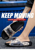 New men's platform slippers - 2024 outdoor beach sandals, athletic one-strap slides, comfortable indoor slippers