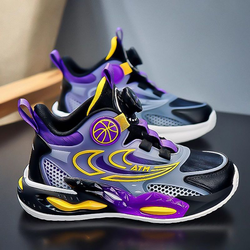 Kids' basketball shoes - boys' sneakers -  summer breathable mesh - boys' athletic mesh shoes - anti-slip running shoes