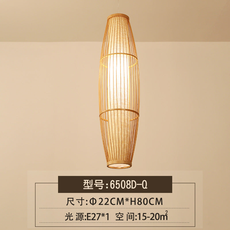 Manufacturer Home Furnishing Bamboo Chandelier Living Room Chinese Tea Room Restaurant Hotel Aisle Tatami Tea House Lighting Energy Saving
