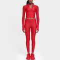 new arrival long-sleeve yoga top and bottom set - premium women's activewear two-piece workout outfit