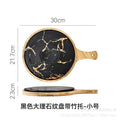 Black marble pattern with bamboo support-small size