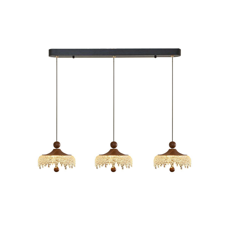 Medieval style walnut crystal flow chandelier retrofrenchaccessible luxury bar log b&b tea room living room restaurant