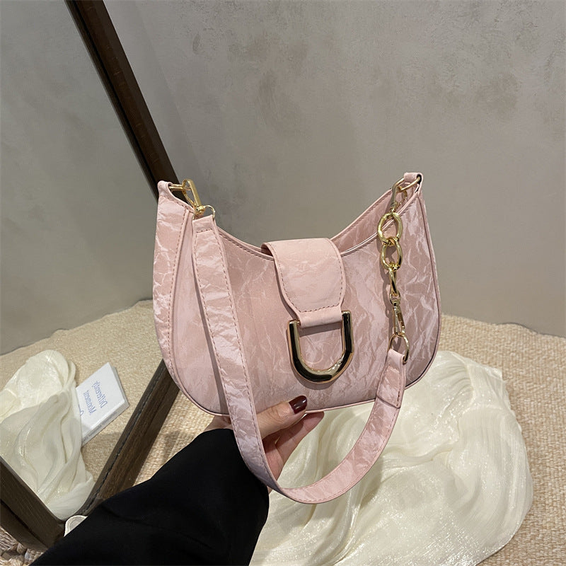 Retro women's shoulder bag women's 2025 spring new niche design versatile ins underarm bag temperament women's bag