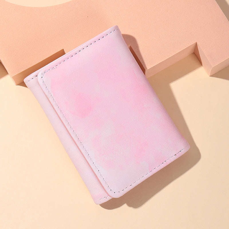 Popular 30% off wallet women's short diamond simple snap button women's postcard driver's license card holder high-end wallet