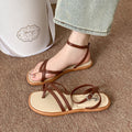 2026 new collection women's thong sandals - summer outdoor wear, flat roman sandals, one-piece clip-toe women's shoes for export