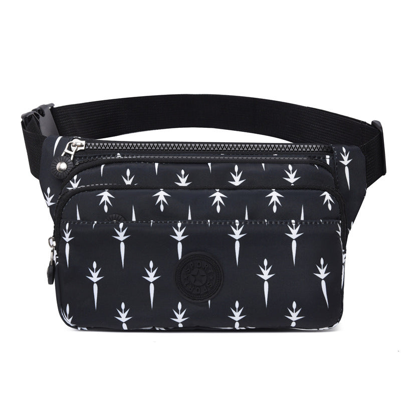 Fanny pack 2025 summer new printed nylon cloth small bag  fashion lightweight shoulder messenger bag casual breast bag