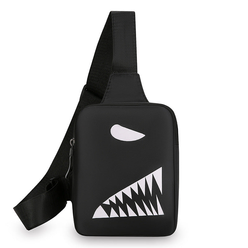 New men's breast bag, Japanese and Korean trend casual fanny pack, men's messenger bag, sports women's chest bag, shoulder backpack, small bag.