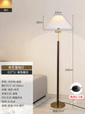 Modern minimalist floor lamp - stylish decorative lighting for living room, sofa side, study, bedroom, and bedside. fabric lampshade, upright design