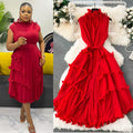 export elegance miyake pleated dress skirt pleated long heavy industry pleated classy exquisite dress for women