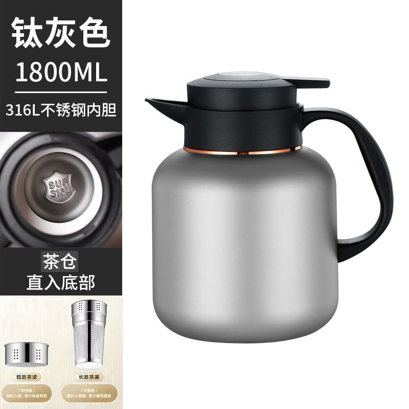 Commercial electric kettle 316l stainless steel tea infuser kettle, new home model with digital display, insulated kettle, vacuum tea brewer