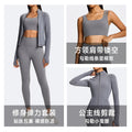Eco-friendly & renewable fabric cross-border yoga set: high-elasticity, figure-hugging, back-smoothing yoga bra & running fitness apparel for women