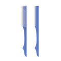 new product metal eyebrow trimmer women's stainless steel straight handle macro protective net special eyebrow trimmer beauty tool