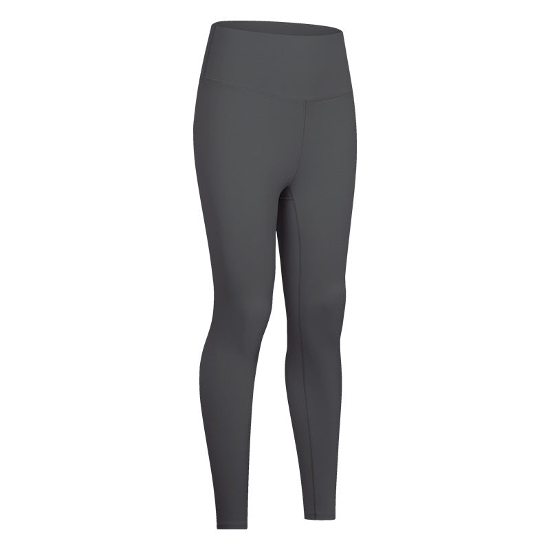 Dianqian new product tight casual cloud pants elastic high waist nine-point yoga peach butt fitness pants for women dl186