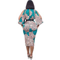 fashion african women's digital printing long sleeves waist bag hip professional style fashion dress special price