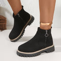 new arrival: plus-size chelsea boots for women - spring/autumn suede ankle boots with side zipper, wholesale trendy styles