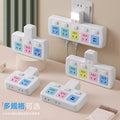 Multi-port usb charging power strip with surge protection, overload protection, five-outlet expansion, independent switches, and bedside night light
