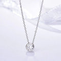 S925 silver clavicle chain pure pendant with chain european and american live broadcast hot-selling moissanite necklace accessible luxury high-end