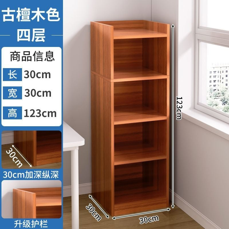 Bookshelf storage rack floor-standing simple for home multi-layer living room cabinet storage cabinet narrow slit small bookcase wall storage