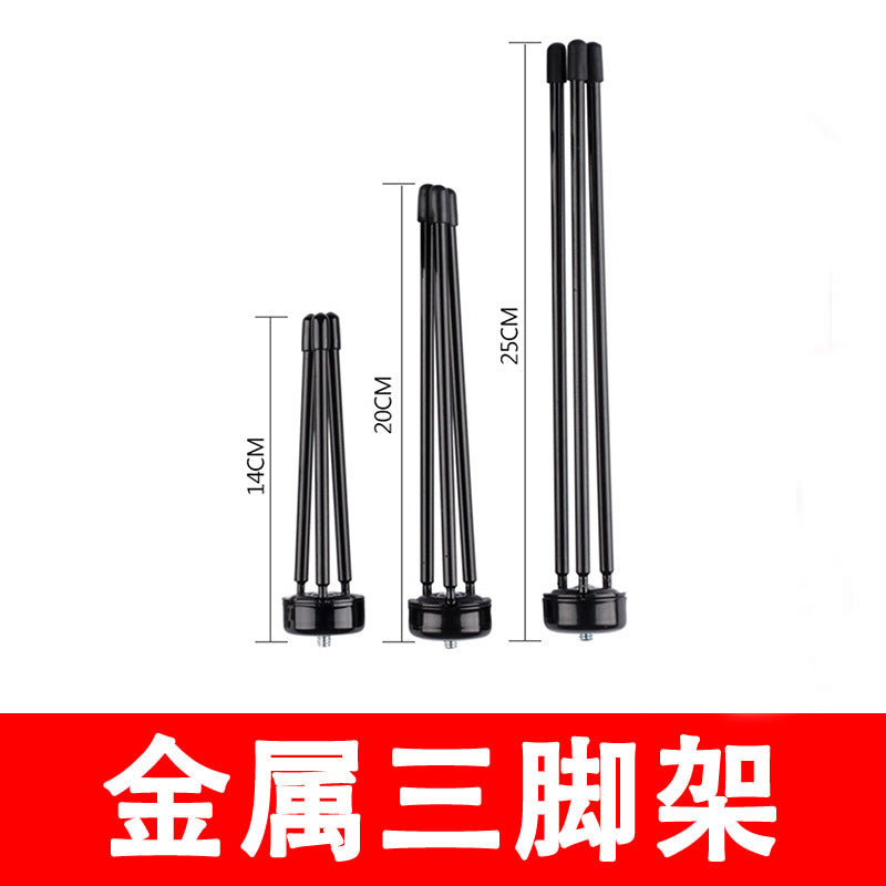 Mobile phone live broadcast tripod Desktop holder Camera tripod Metal mini filling light holder Mobile phone holder
