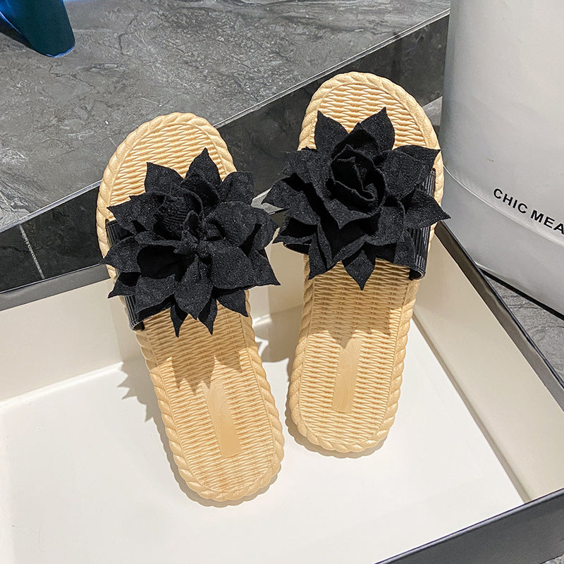 Women's flat sandals - new summer collection: comfortable, versatile, floral design, suitable for outdoor wear, wet weather, beach, and pool