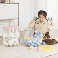 New transparent storage plastic stool - large capacity home toy storage box - clear storage ottoman with seating