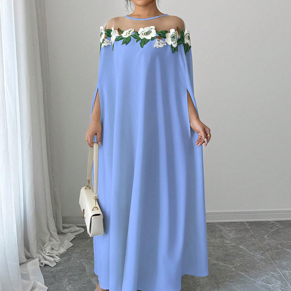 European and american cross-border women's clothing:  summer new arrivals - unique and chic floral dress, french sweet style, suitable for work and casual wear
